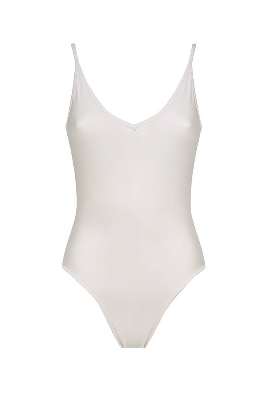 Bodysuit Carla Avorio Glossy - MAHR