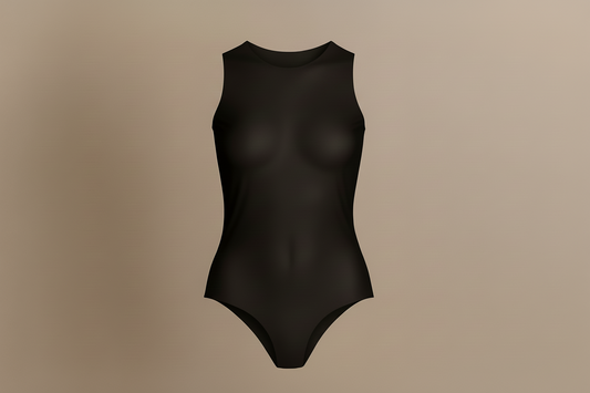 Bodysuit Smanicato Tulle Vigneto - MAHR