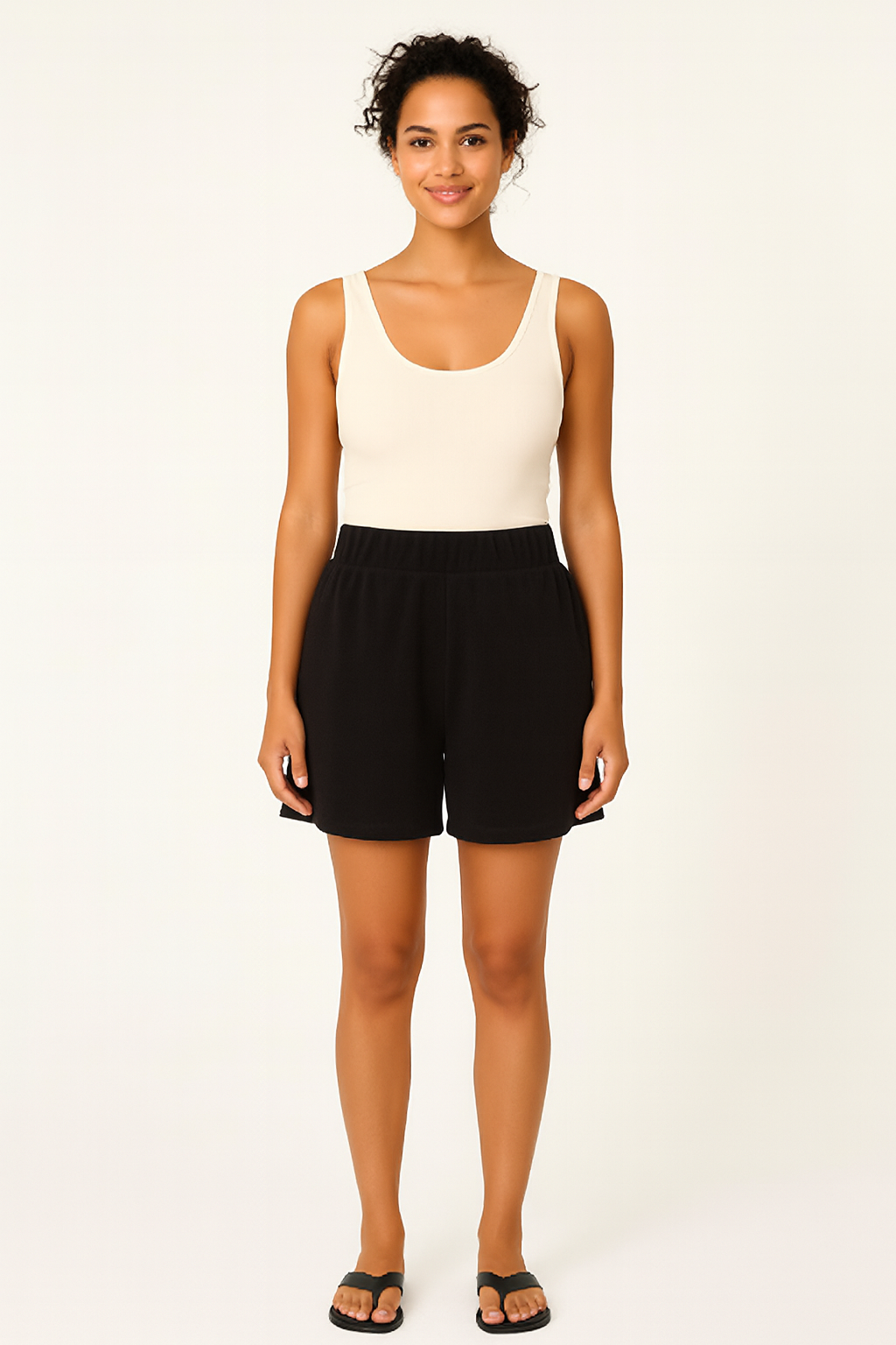 Short sartoriale in spugna col. Nero