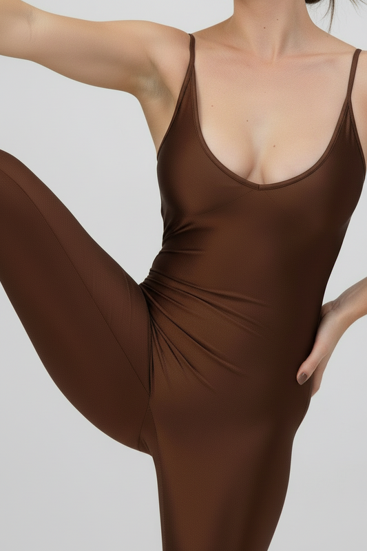 Tuta sartoriale Jane col. Espresso Matt