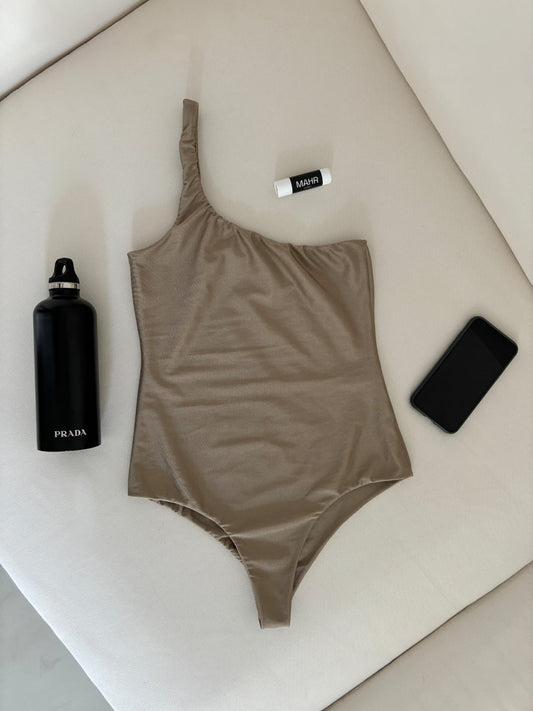 Costume Intero Monospalla Toffee Glossy - MAHR