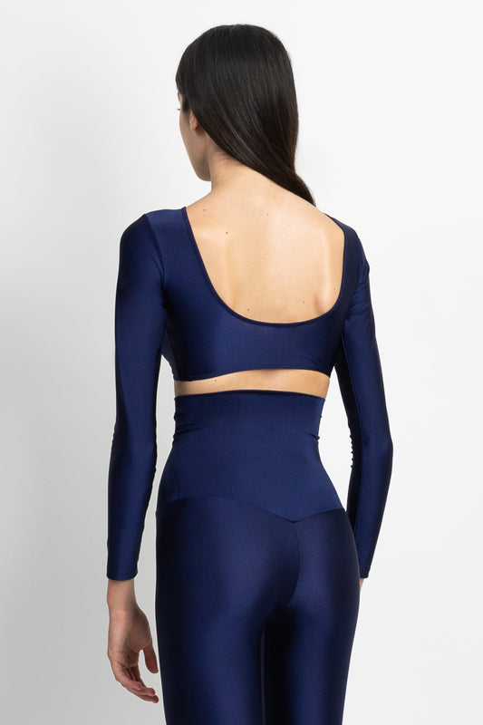 Top Raffaella Blu Scuro Glossy - MAHR