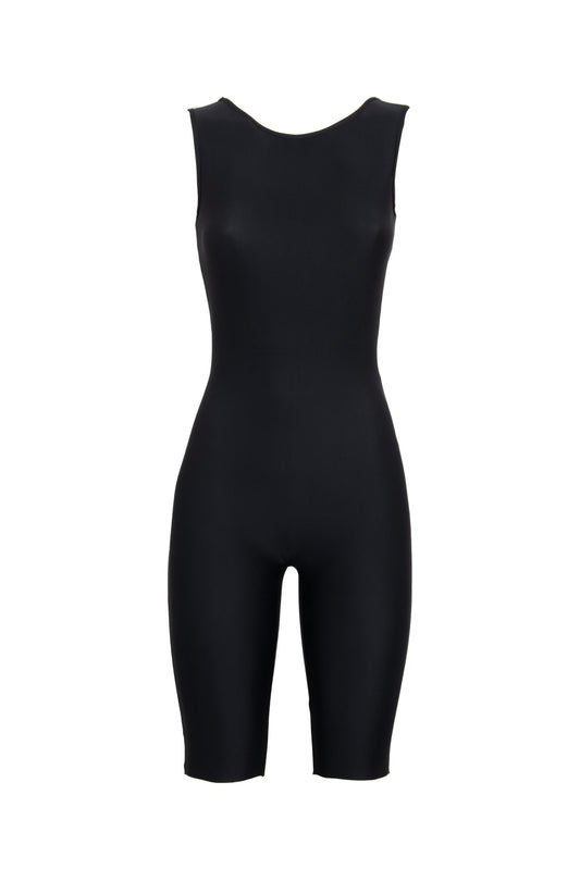 Peggy Jumpsuit Corta Nero Matt - MAHR