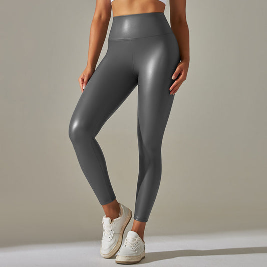 Legging effetto Pelle Nero - MAHR