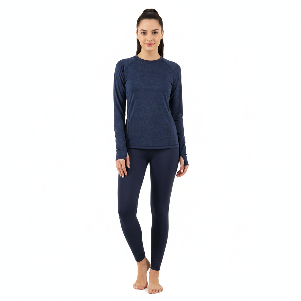 Legging Sartoriale in lycra felpata col. Blu Navy