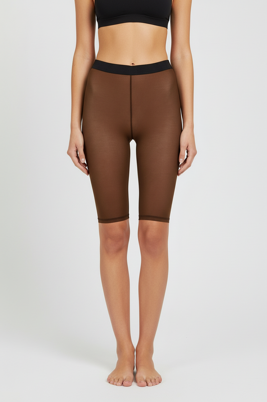 Biker sartoriale in Tulle col. Espresso