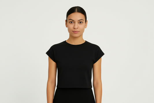 Top sartoriale Kim Jersey col. Nero