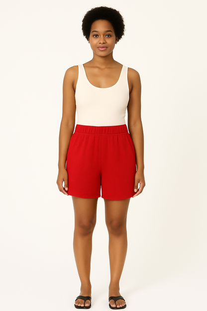 Tailored terry shorts