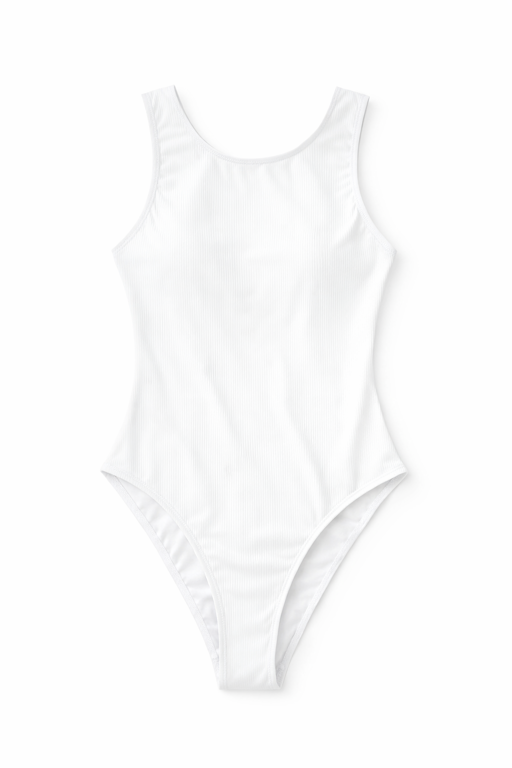 Costume intero a costine – Essential Sculpt Bianco