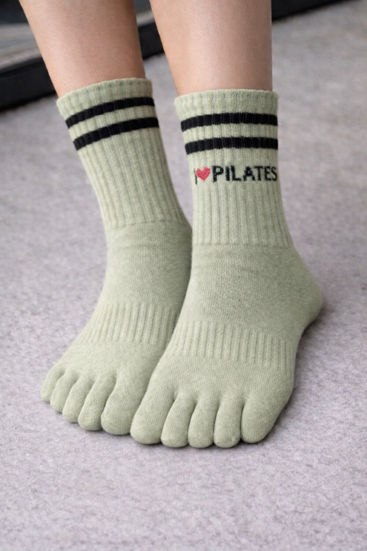 Calzini Pilates Antiscivolo con Dita – Verde - MAHR