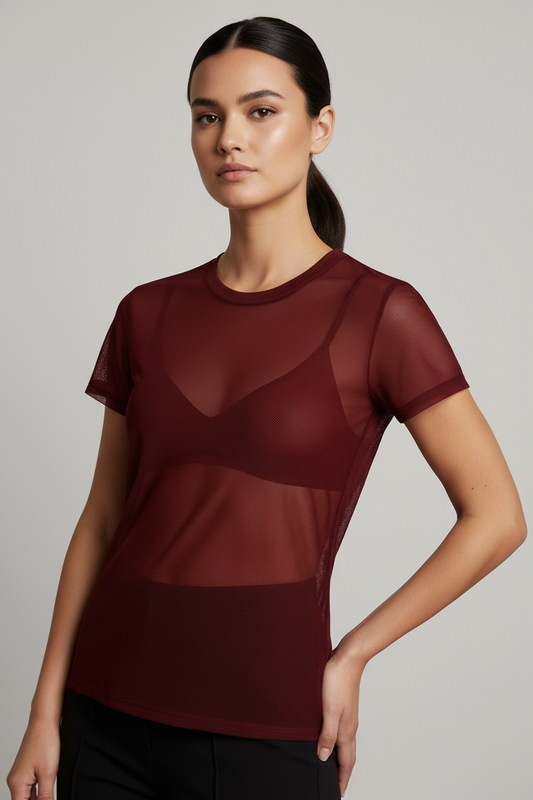 Maglia sartoriale in Tulle col. Vigneto