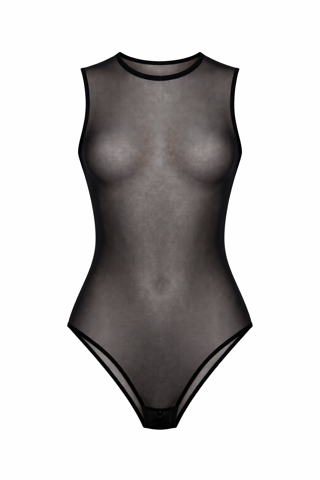 Body sartoriale Smanicato in Tulle col. Nero