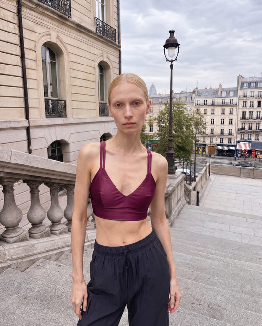 Francesca Glossy tailored top