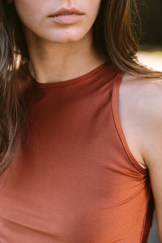 Top Americano sartoriale col. Dattero Glossy