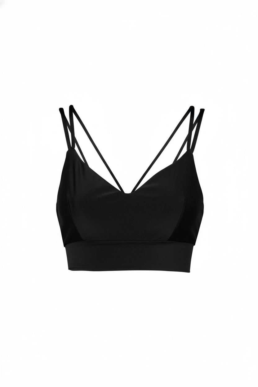 Francesca Sartorial Top in Glossy Black