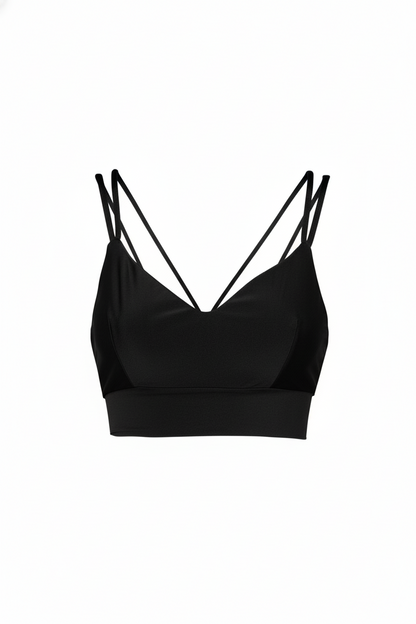 Francesca Sartorial Top in Glossy Black