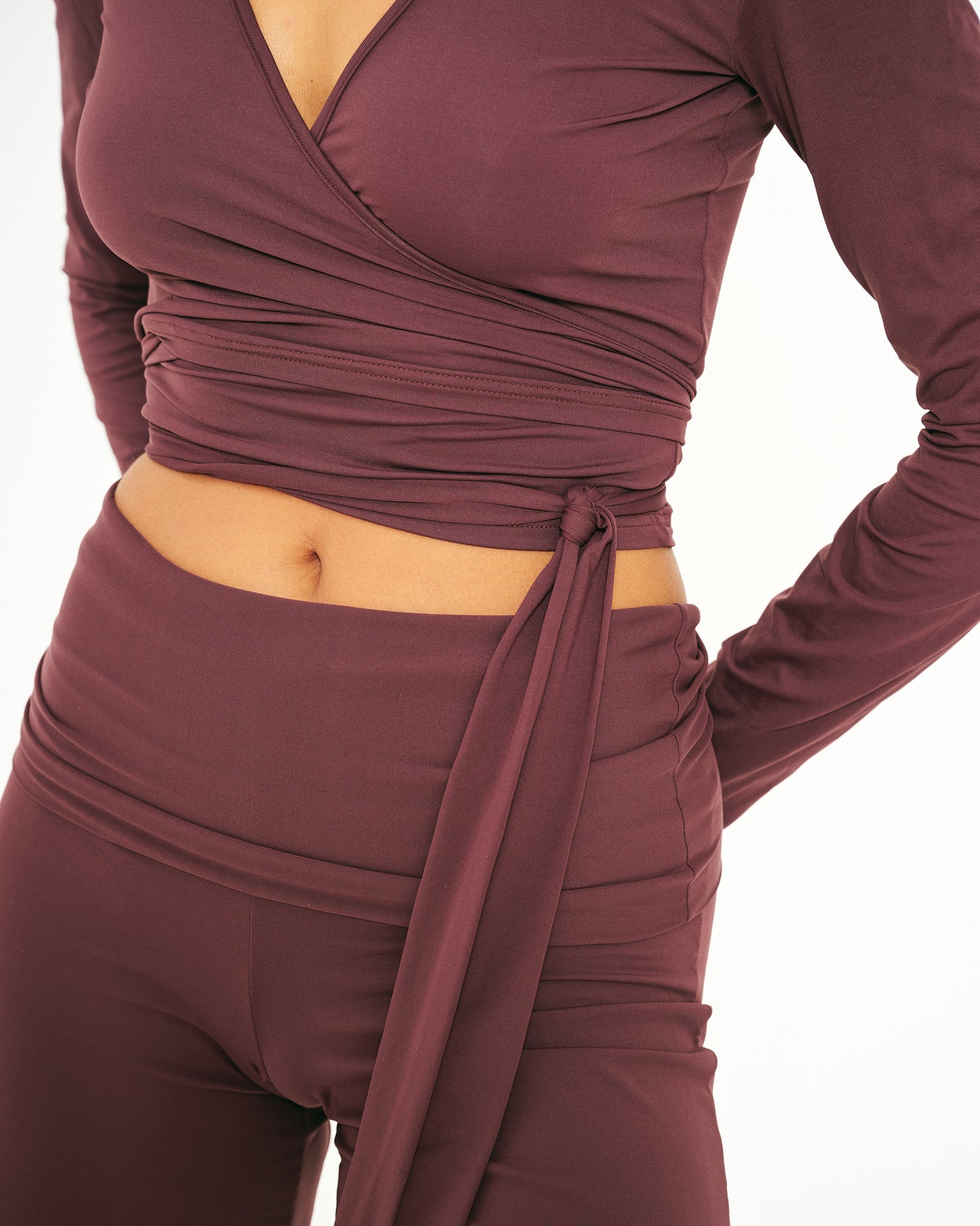 Panta Yoga sartoriale in Jersey col. Vino