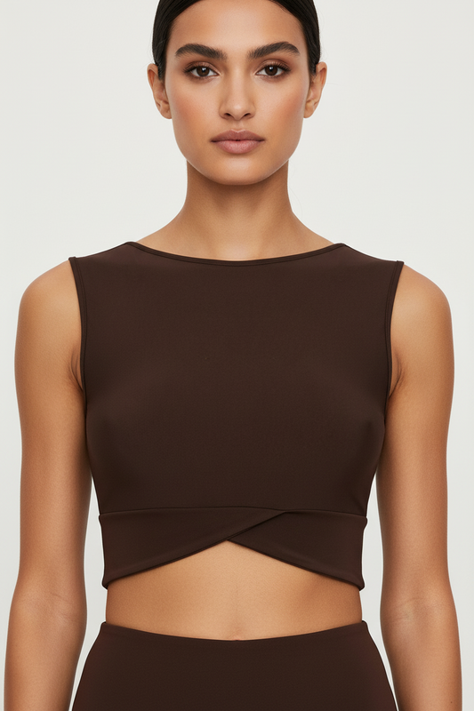 Top Rudy sartoriale col. Espresso Matt